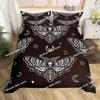Povlečení s molou smrtihlavou King Queen Full Twin Size Galaxie Slunce a Měsíc Polyesterový povlak na přikrývku Boho Gotický Lebkový Ložní Set