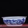 Blue & White Porcelain Ceramic Bowl: Classic Large Soup & Noodle Basin, Ideal for Boiled Fish and More.
