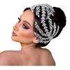 Crystal Pearl Bridal Headband & Veil Hair Accessory DZ076