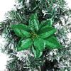 15cm Weihnachtsglitzer Poinsettia Blume Groß Beflockt Künstliche Weihnachtsblume Pailletten DIY Kranz Simulierte Blütenkopf