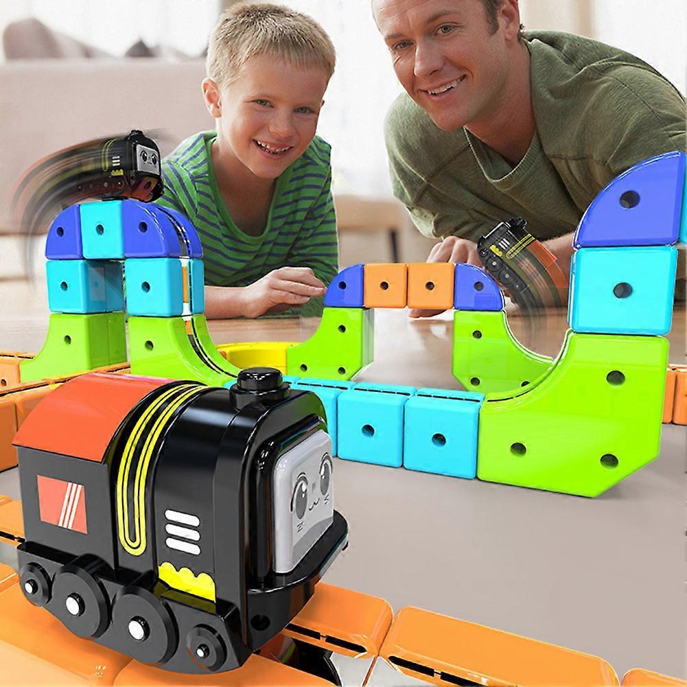 Anti-Schwerkraft Elektrische Eisenbahn, 167 Teile Flexibles Schienenauto-Set, DIY STEM Magnetisches Bau-Montageset, Weihnachts-Geburtstagsgeschenke für Kinder