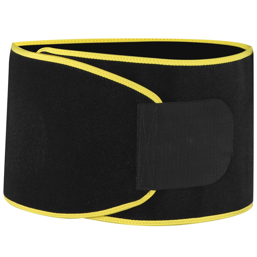 Waist Trimmer Belt Adjustable Gym Fitness Waist Trainer Band for Yoga Exercise Weight LossYellow Black