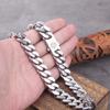 Viking Cast Cuban Chain Male Thin Stainless Steel Bracelet and Necklace Polished Chain Four Sides Cut Boyfriend Gift