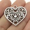 10pcs Charms Heart DIY Jewelry Findings For Jewelry Making Accessories Antique Silver Color Big Heart Charms Pendant