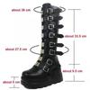 Long Boots for Women Gothic Shoes Platform Knee High Boots Punk Black Sexy Motorcycles Boot Halloween Cosplay Women's Shoes