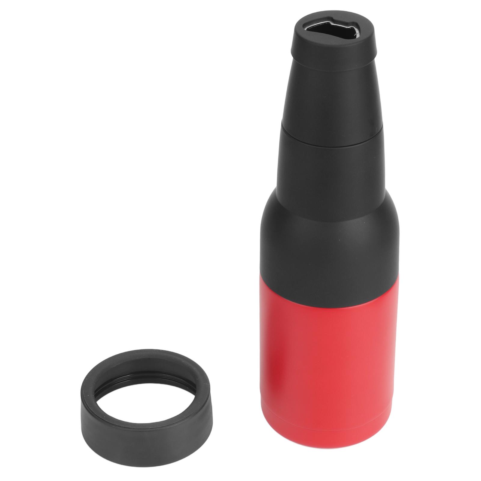 Bierfles Isolators Vacuüm Dubbel Roestvrij Staal Bierfles Koeler met Antislip Bodem Flesopener voor 300 tot 400ml Blikje