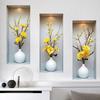 Creative 3D Vase Flower Wall Sticker Multicolor Background Decoration Decorative Painting Photo Props Wall Decal Gift