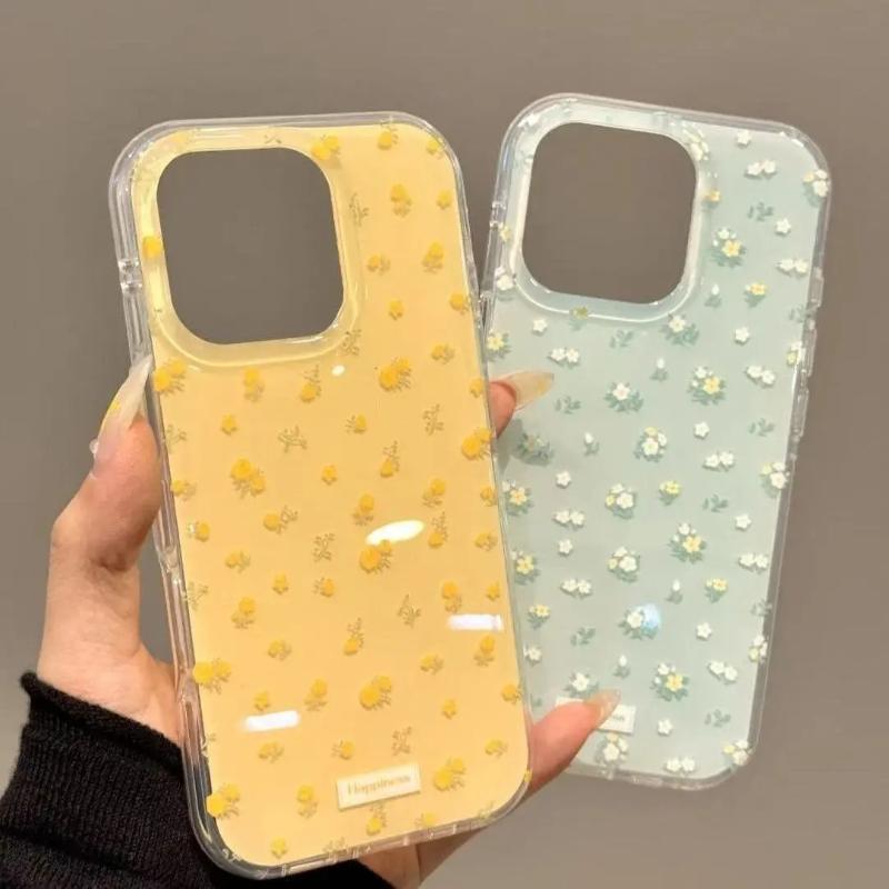 Cute Yellow Rose Flower Pattern Phone Case For iPhone 17 Pro Max 16 15 14 13 12 11 Pro 16e 17Air X XR XS Max 7 8 Plus Soft Cover