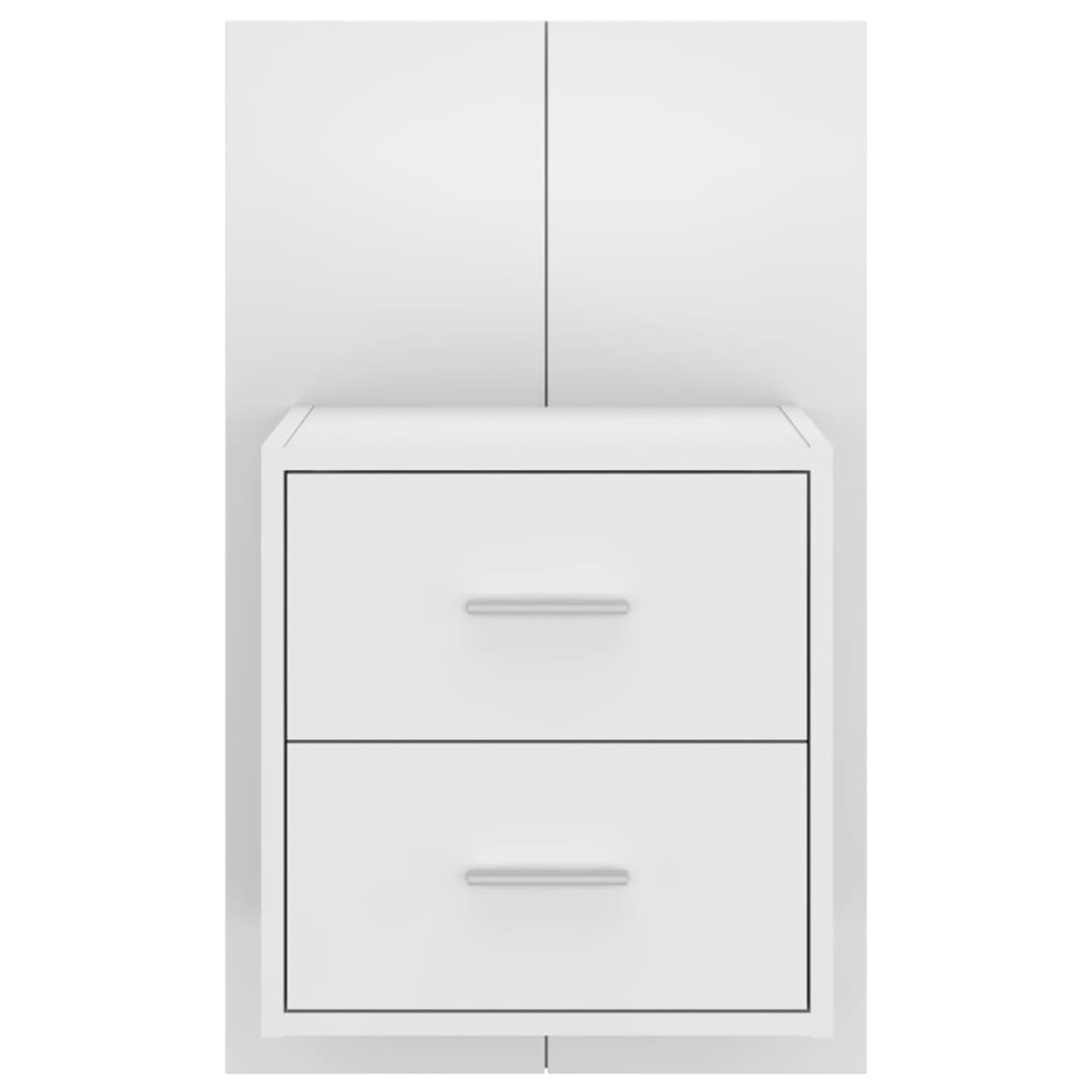Wall Mounted Nightstands (2 pcs) White