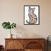Small Cat Puzzle Ornaments Morandi-colored Cat-shaped Puzzle Vintage Cut Cat Pieces  Gift