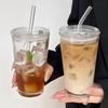 Shangqi Glass Beverage Tumbler Set with Straw and Lid