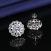 Luxury Five-carat Luxury Studded with Diamond Zircon Necklace Ring Earrings Set Bridal Wedding Accessories