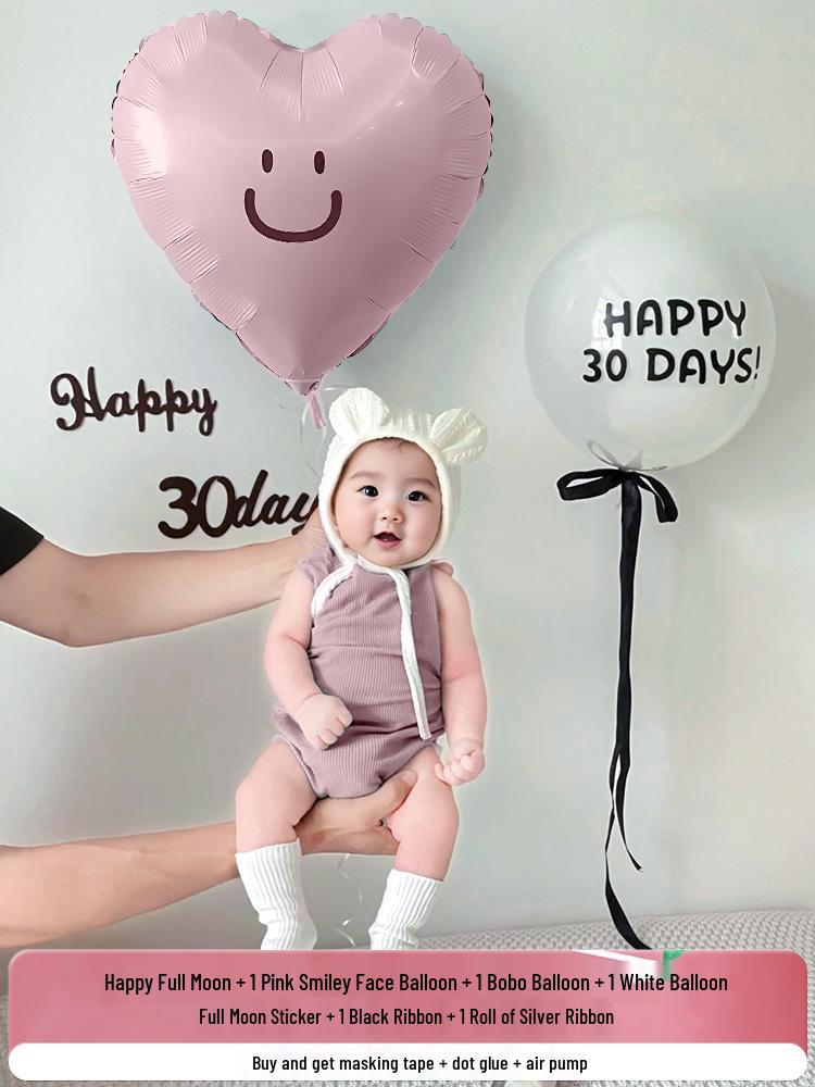 30-Day Baby Celebration Photo Props & Background Wall Set