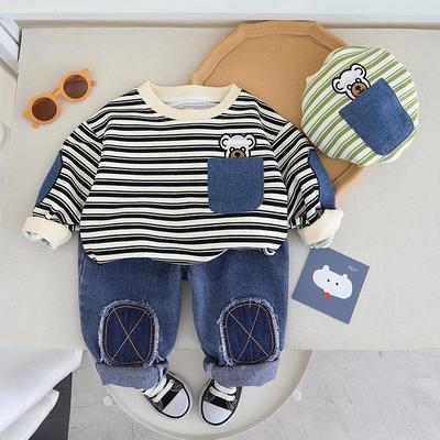 Baby Jongens Truipak met Ronde Hals, 2023 Herfst Casual Outfit