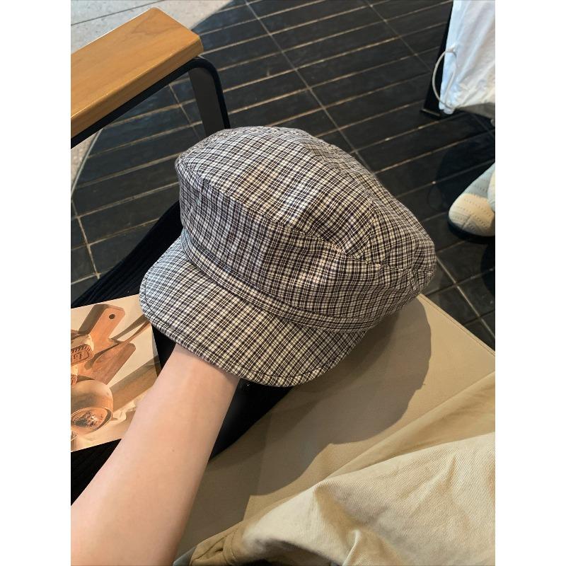 

Корейский Ретро Клетчатый Берет Женский Новый Весенне-Летний Литературный Универсальный Восьмиугольный Берет, Подчеркивающий Лицо, Шляпа Маленького Художника one size