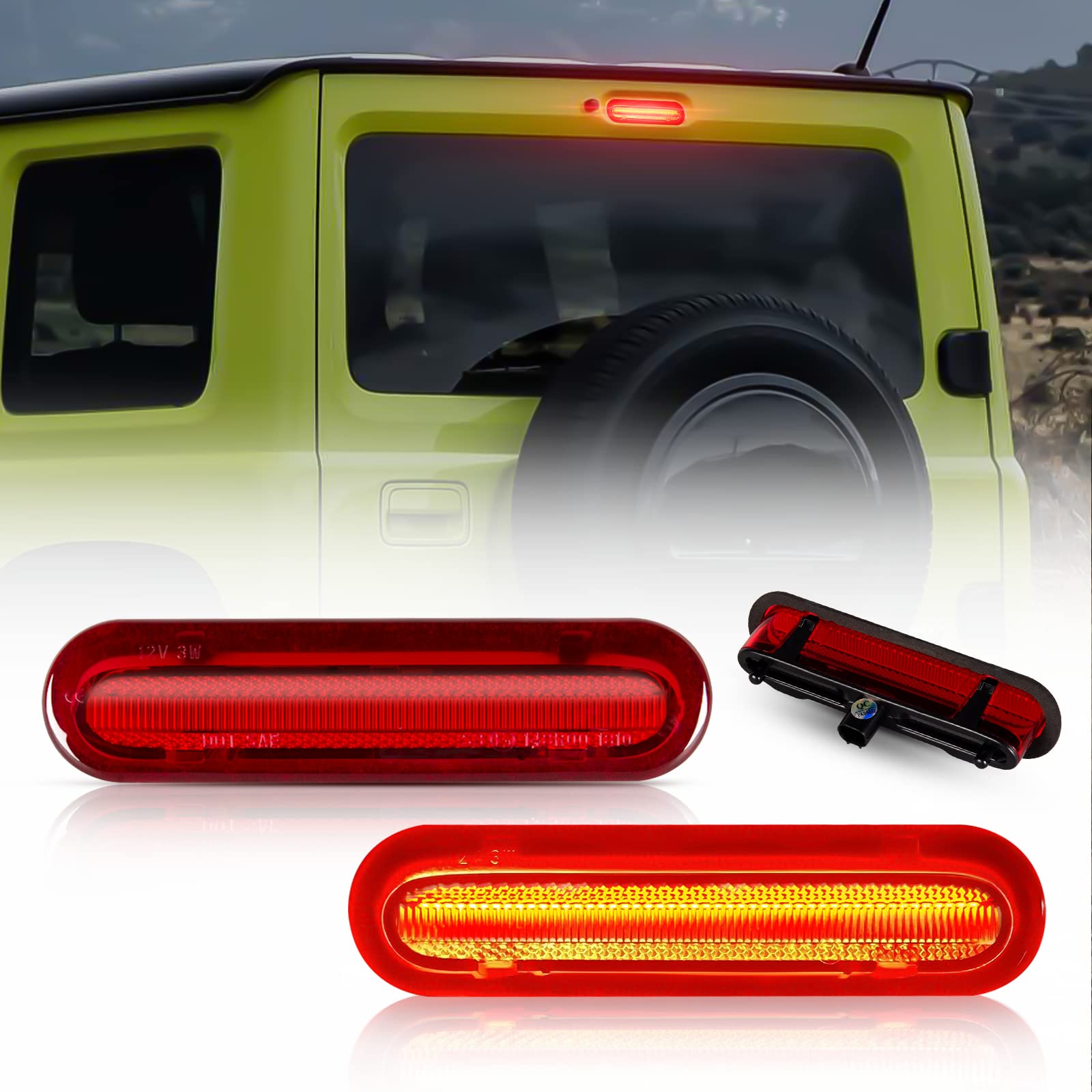 

POPMOTORZ Suzuki LED High Mount Stop Universal for New Jimny JB64W and Jimny Sierra Genuine Replacement Third Brake Vehicle Inspection Exterior Part