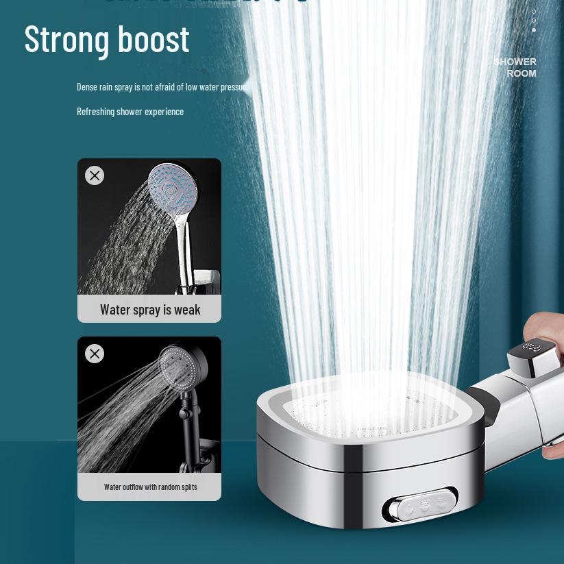 High-Pressure Shower Head with Filter: Rainfall Nozzle for Enhanced Water Flow