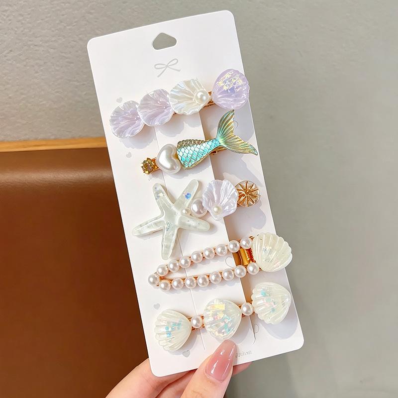 Pink 50-Piece Cute Hair Clip Set: Sweet Girly Japanese Cartoon Bangs Accessories