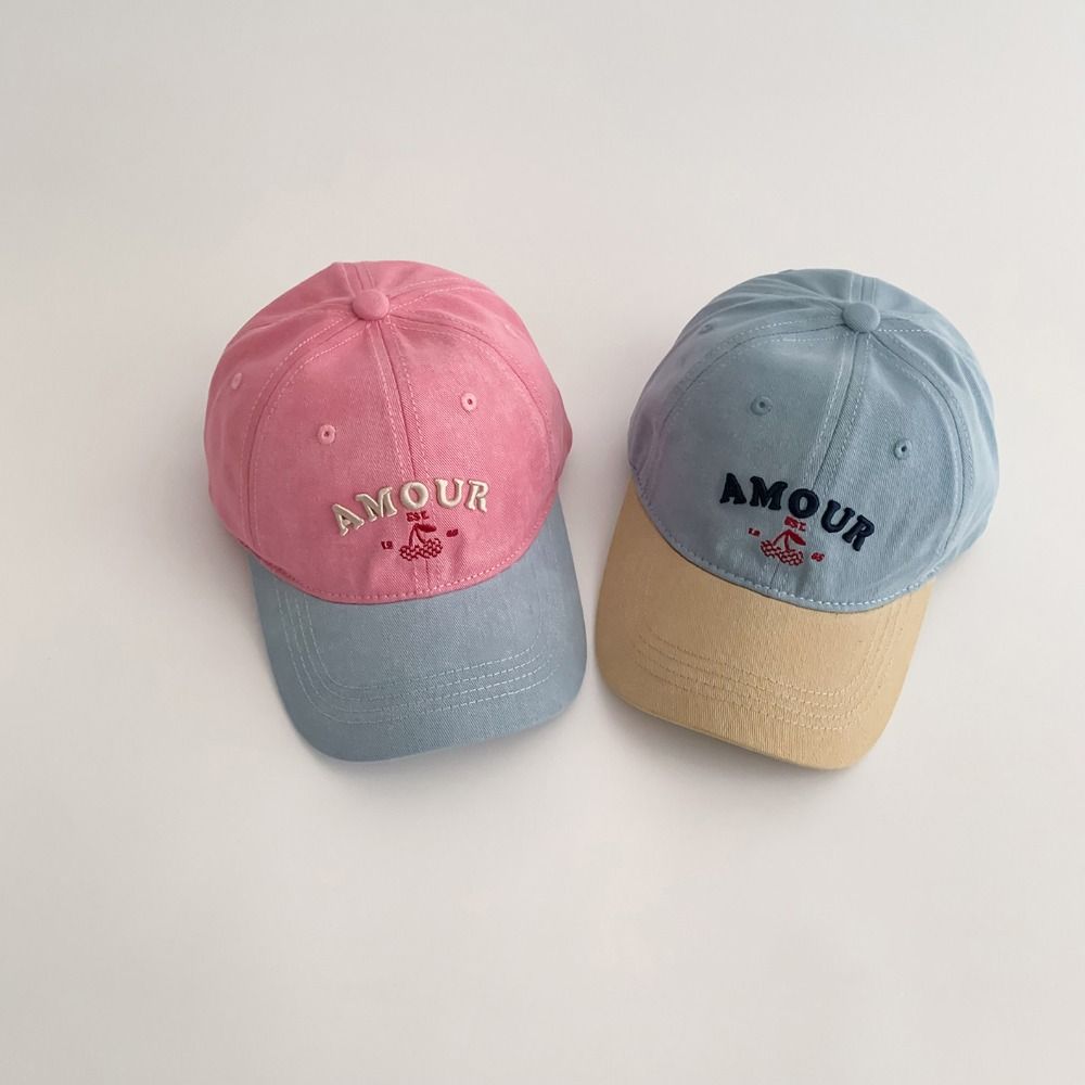 Multicolor Children Baseball Cap Letter Embroidered Sun Hat Duck Tongue Hat Outdoor Activities