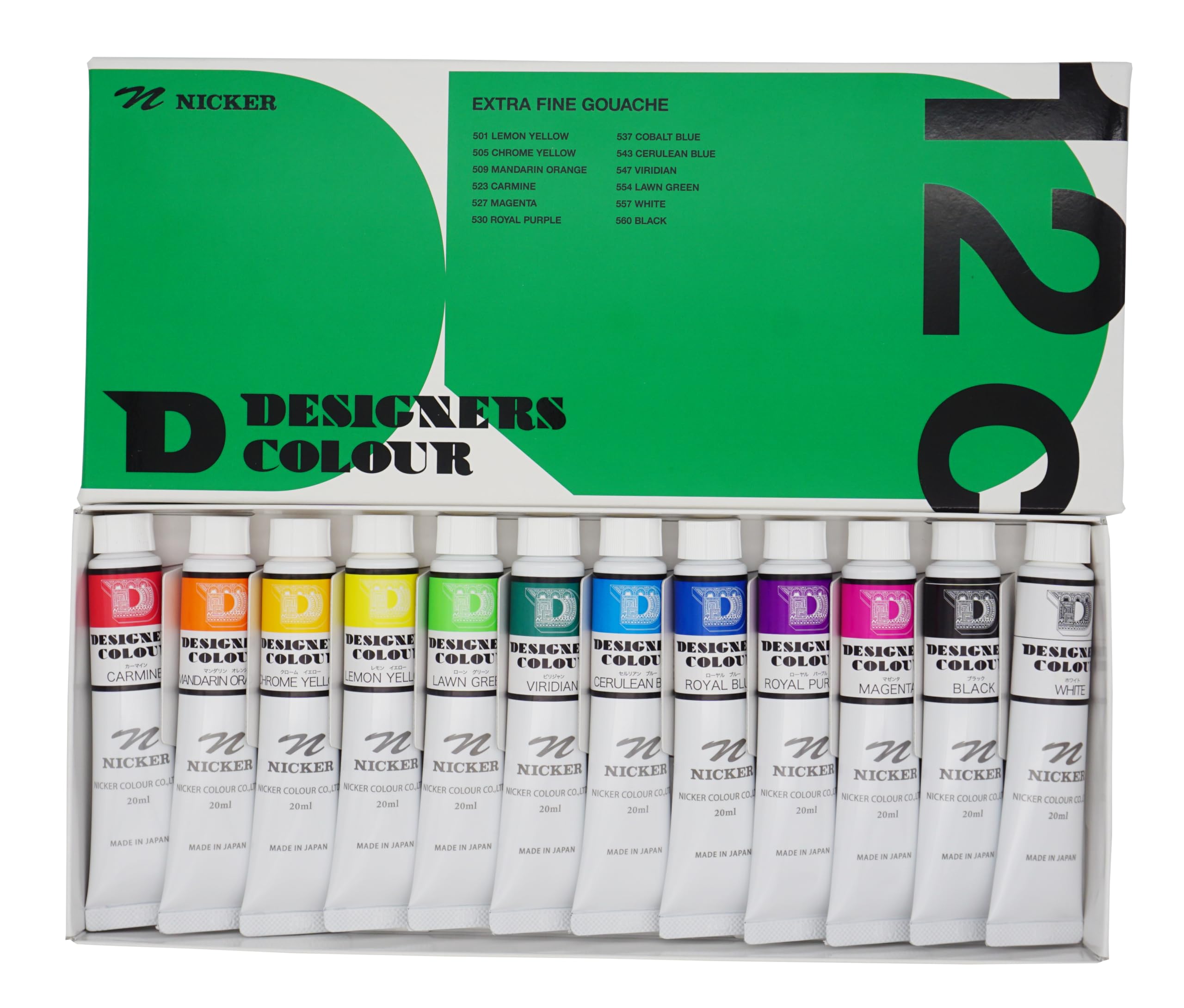 

Nicker color watercolor paint designer color 12 color set N 20ml DC20ML12N (No. 6)