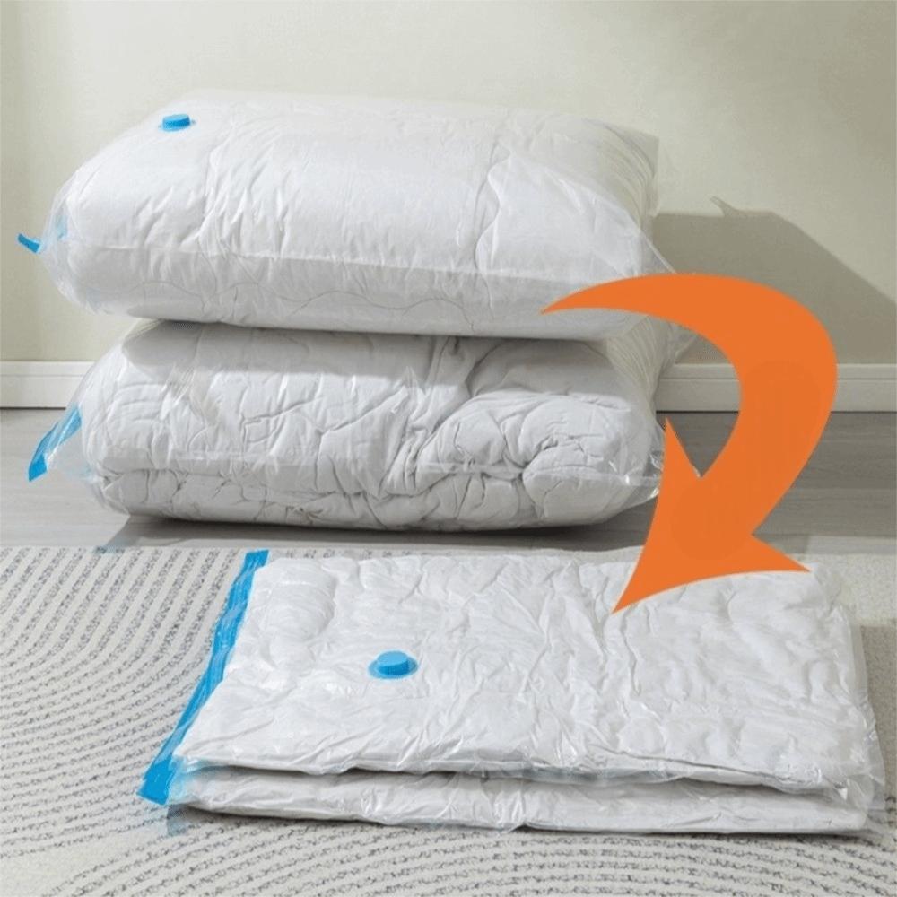 Transparent Vacuum Storage Bag Reusable Down Jacket Storage Bag Compression Bag  Moving House