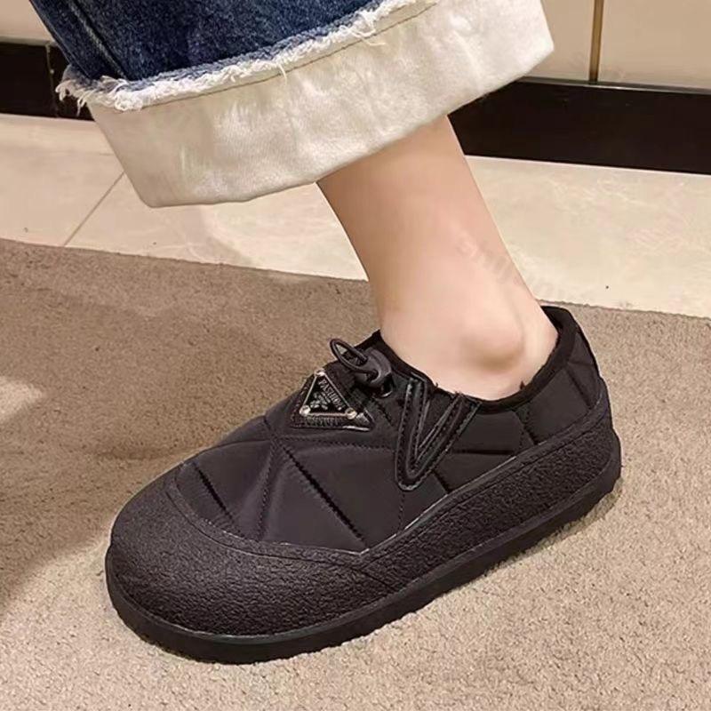 Women's Cotton Shoes Autumn Winter New Lightweight Comfortable Soft Sole Casual Shoes Non Slip Thicken Plush Vintage Warm Shoes