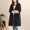 Cotton Jacket Women's Autumn Hooded Casual Tops Button Big Pockets Cotton Jacket Loose Sandwich Cotton Jacket