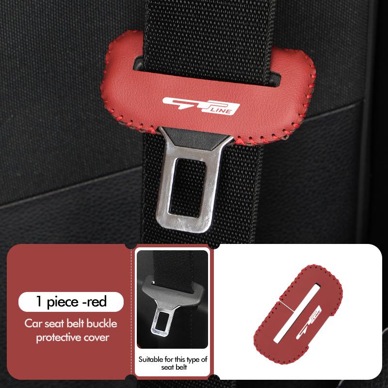 ANIE7 Car Seat Belt Buckle Clip Protector Anti-Scratch Seatbelt Plug Cover For KIA gt gtline Xline ceed Forte RIO STINGER Seltos K3 K4