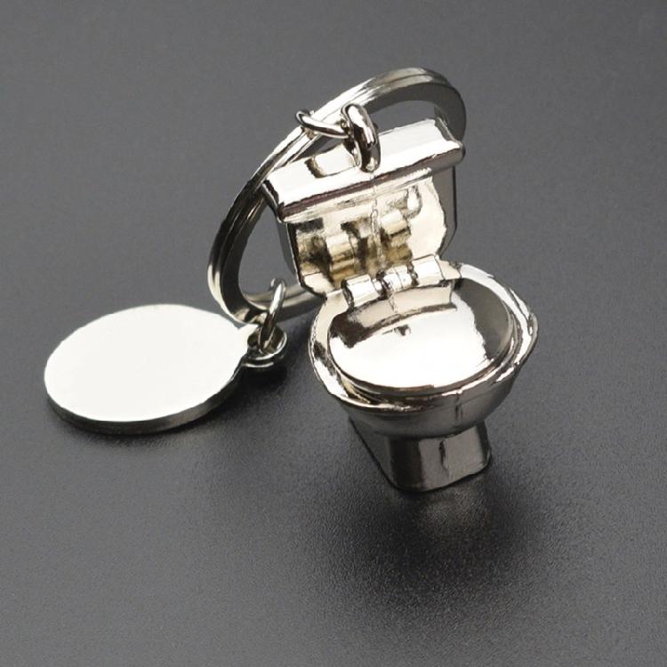 Portable Miniature Simulation Toilet Pendant Keyring Key Decoration Handmade Bag Accessories for Quirky Collectors
