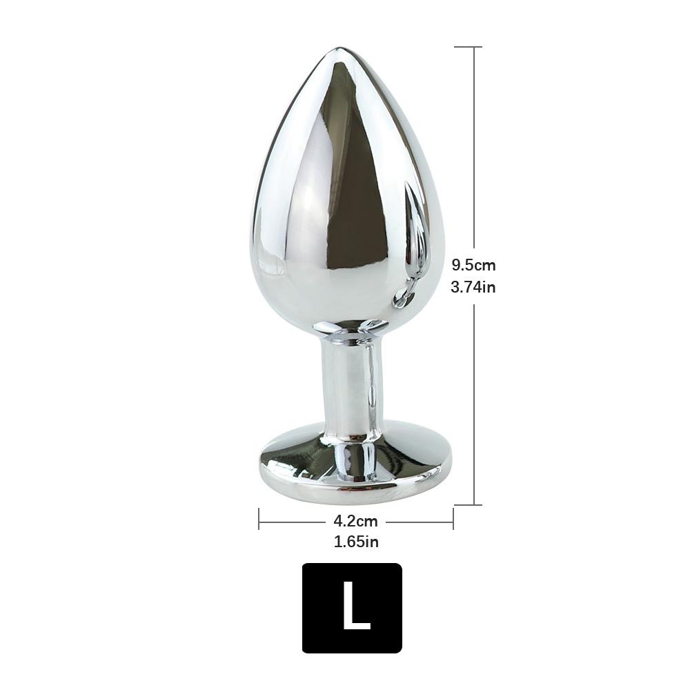 Color Blind Box Stainless Steel Metal Crystal Anal Plug Anal Prostate Stimulator , Unisex Adult Sexy Sex Toys , Sex Toys