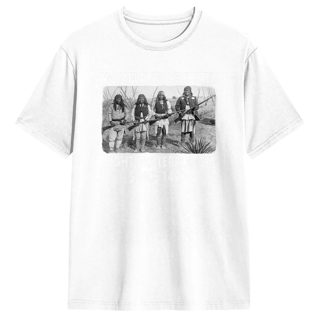 Unisex Womens TShirt Homeland Security Fighting Terrorism T Shirts Harajuku Summer Tee Shirt Streetwear Cotton Clothing Gift