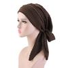 Solid Color Wrap Head Turban Breathable Turban Bonnet Fashion Head Scarf  for Female Fashion