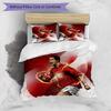 Set Lenzuola Stampate Cristiano Ronaldo 3 Pezzi Copriletto Accogliente Traspirante come Regalo per Inaugurazione Casa o Festa