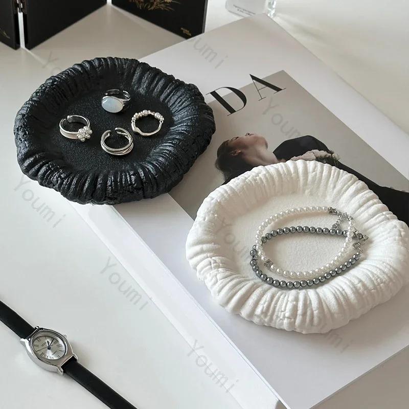 Creative Irregular Ceramic Tray Modern Art Home Decor Desktop Jewelry Storage Trays Decorative Dresser Service Trays