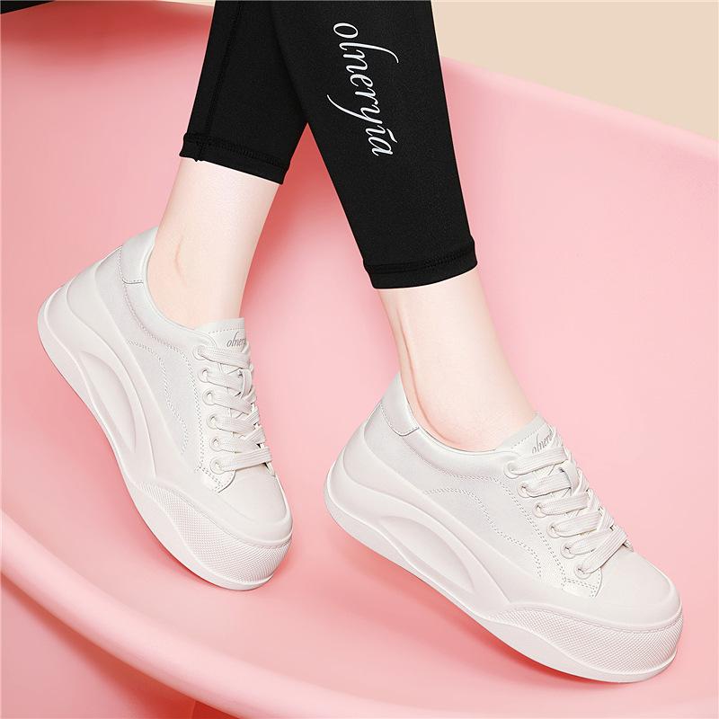 Little white shoes women's summer new thick sole heightened versatile breathable mesh casual light