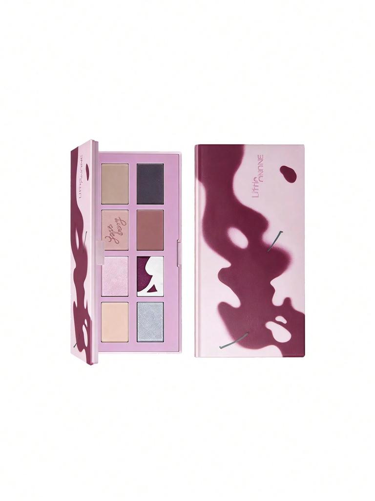 Little ONDINE Cherry Dreams Eyeshadow 01/02, Berry Tone Multi-Texture Face Color Palette, Matte & Glitter All-In-One Eyeshadow, Suitable For Daily Use