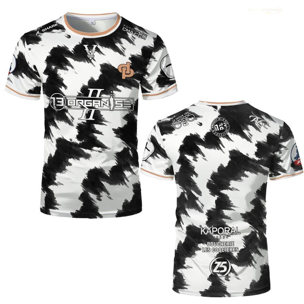 Nouveau Maillot JUL Marseille Rap Imprimé Partout 13 Organiser Hip Hop Football T-Shirt Uniforme d'Entraînement Unisexe Streetwear Personnalisé