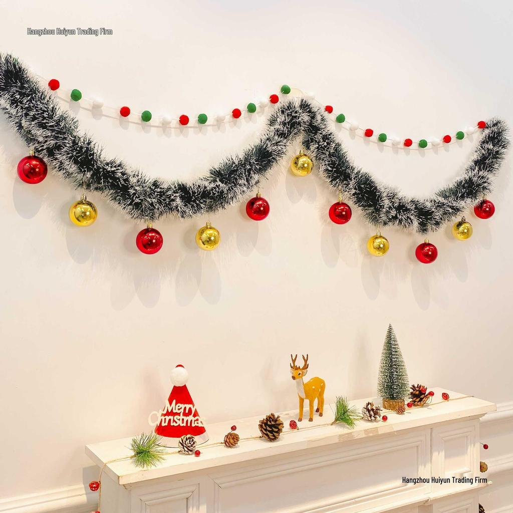 Christmas Tinsel Garland for Tree Ornaments and Wall Decor