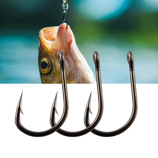 100Pcs Circle Fishing Catfish Hooks Thick Sharp Portable Strong Carbon Steel Sharp Fish Tools for Sea