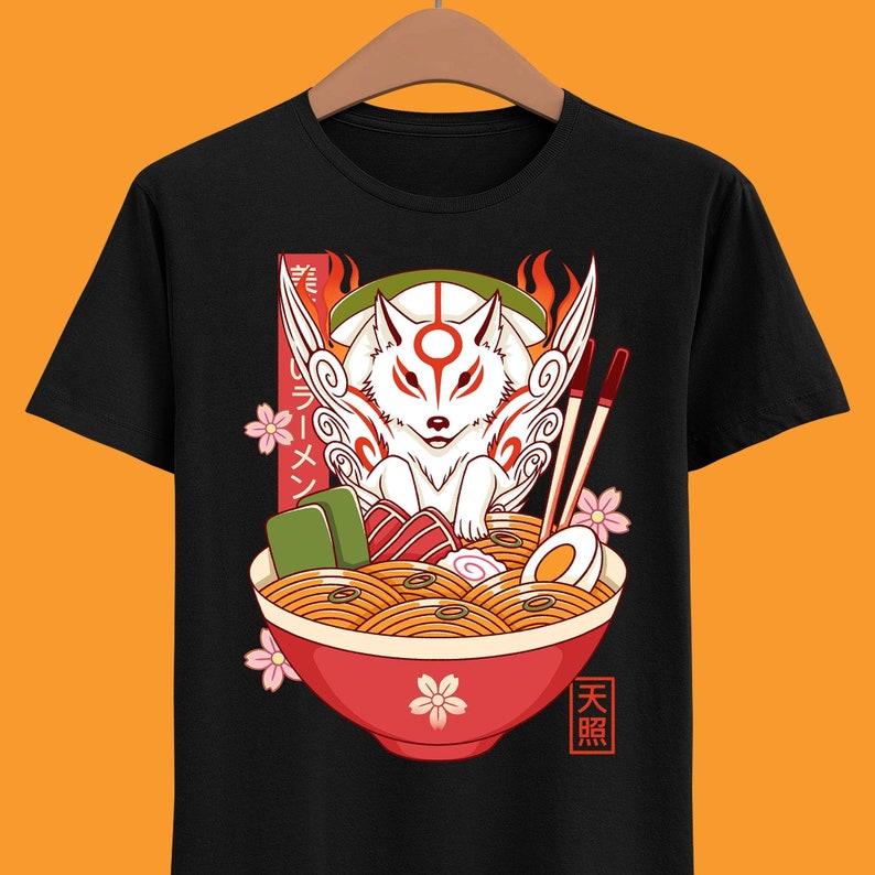 

Футболка унисекс Sun Goddess Ramen Сиквел Okami Белый Волк Кицунэ Японское искусство Игровая футболка - Мужская Su... S разноцветный