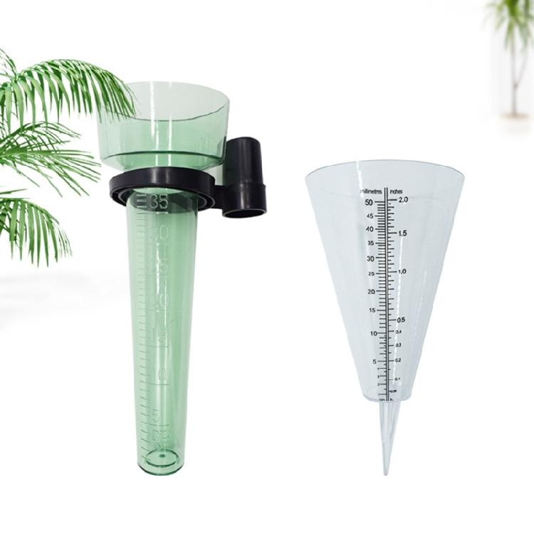 Clear Plastic Cone Rain Gauge Innovative Starter Gardening Plant Growing