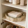 Handgeflochtener Papierseil-Aufbewahrungskorb, Imitation Rattan Haushalts-Aufbewahrungskorb, Obst- und Gemüsekorb, Wohnzimmer Snack-Tablett