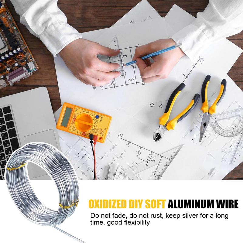 Bendable Aluminum Wire Round Aluminum Wire Metal Floristry Wire Soft Silver Metal Wire For DIY Jewelry Making Dolls Skeleton