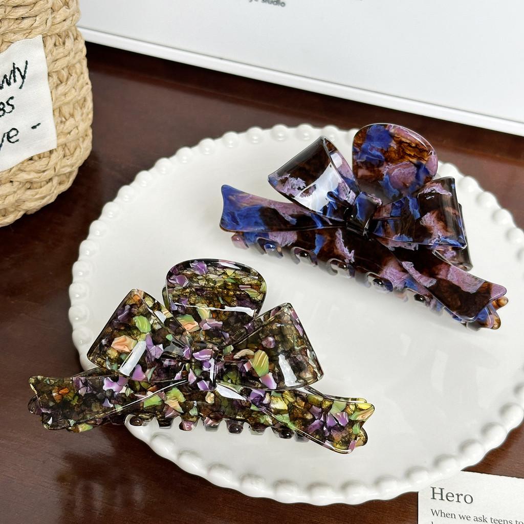 Bowknot Large Highend Acetate Hair Clip Trendy Multicolored Shark Accessory Hair