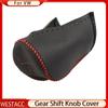 Echtes Leder Auto Schaltkrägen Getriebekopf Schaltknauf Abdeckung für Vw Jetta MK6 MK5 Golf 7 MK7 Bora Tiguan Polo