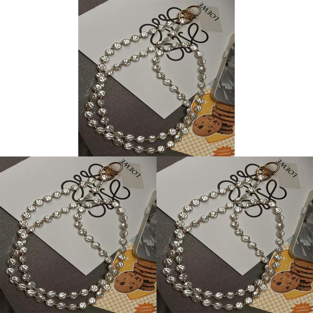 Fashion Beaded Phone Lanyard With Pvc Chain For Women And Men