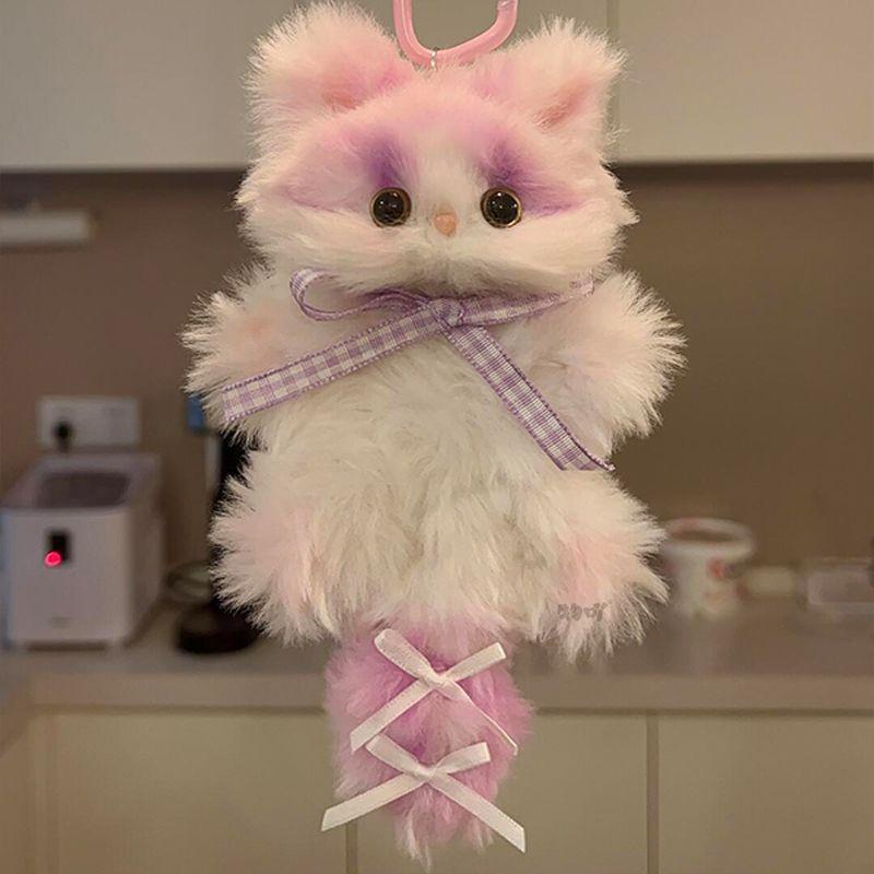 Kawaii Plush Kitten Pendant Handmade Diy Material Package Girls Children Toys Cute Hanging Gift