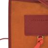 Longchamp Le Foulonné 20 Adjustable Shoulder Strap Zipper Closure Velvet Calfskin Shoulder Crossbody Bag Small Women Shoulder Bags Orange 10138HAT025