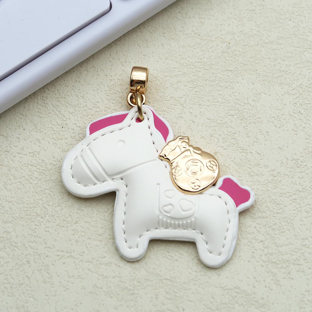 Instant Money Cartoon Pony Pendant Keychain for Couples