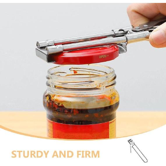 Bottle Jar Opener, Adjustable Multifunctional Stainless Steel Can Opener, Portable Jar Lid Gripper for Kitchen Household Use